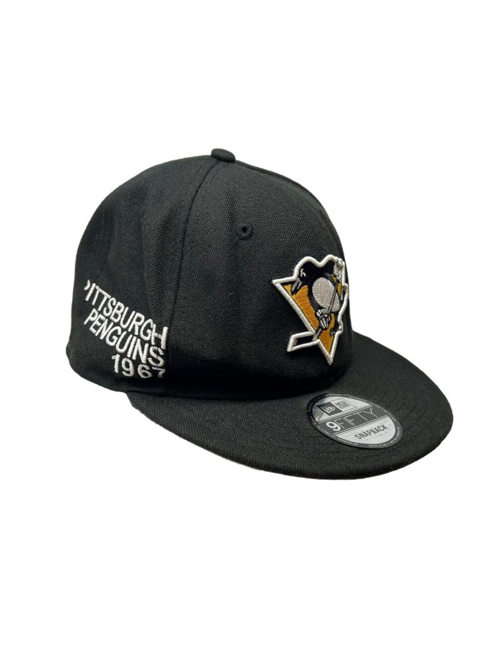 Pittsburgh Penguins New Era 9FIFTY Snapback Hat NHL Hockey Logo Black Cap Adjust